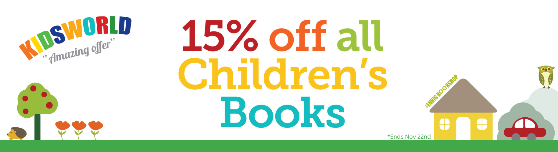 15% off Childrens Books until Nov 22nd
